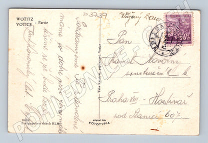Pohlednice Votice altán s křížem 1940 (P3739)