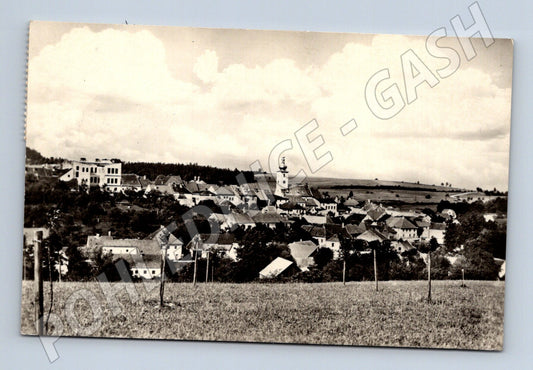 Pohlednice Benešov nad Černou panorama 1956 (P3755)