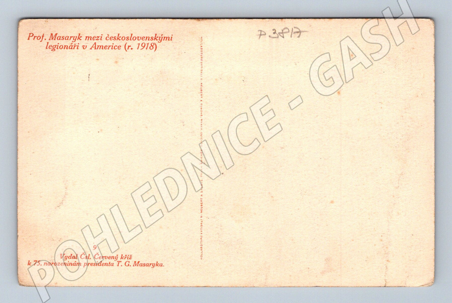 Pohlednice T. G. Masaryk s legionáři Amerika 1918 (P3817)