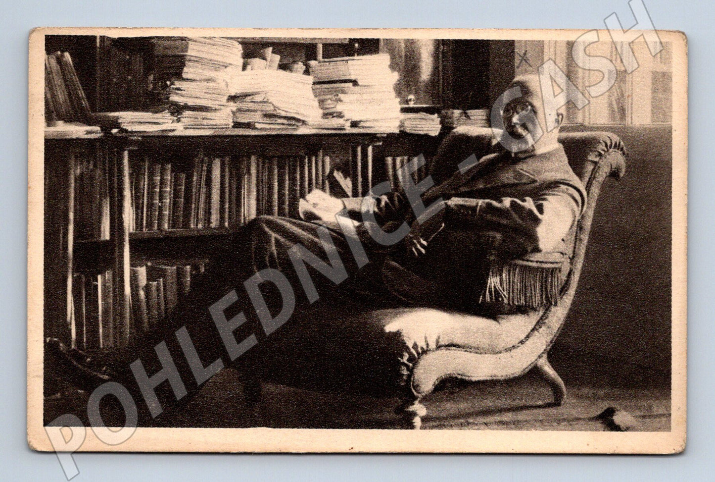 Pohlednice T. G. Masaryk v pracovně 1914 (P3818)