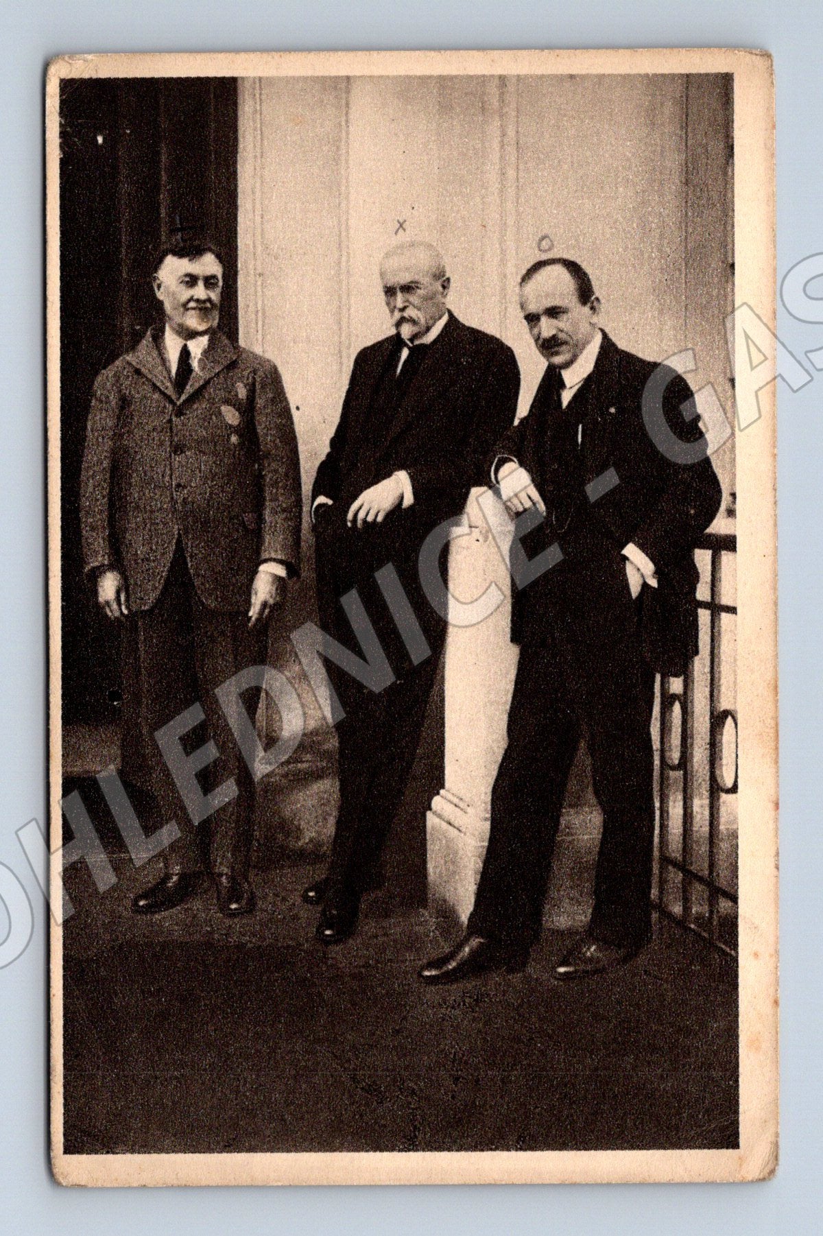 Pohlednice Lány T.G. Masaryk E. Beneš Mr. Crane 1923 (P3822)