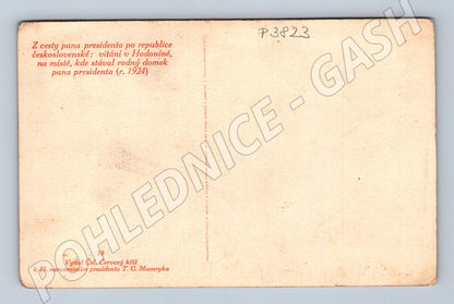 Pohlednice Hodonín vítání prezidenta Masaryka 1925 (P3823)