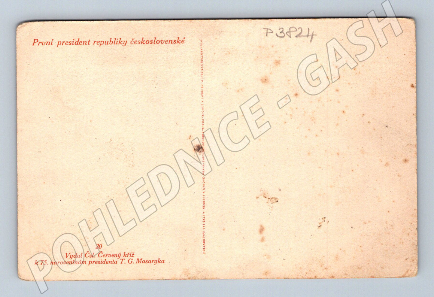 Pohlednice T. G. Masaryk 1925 (P3824)