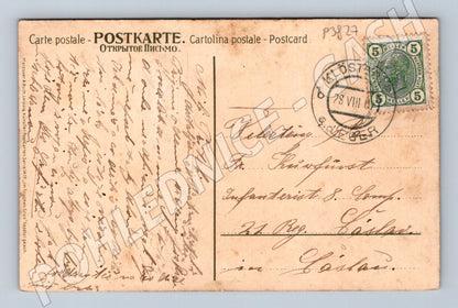 Pohlednice Rakousko krajina březový háj 1907 (P3827)