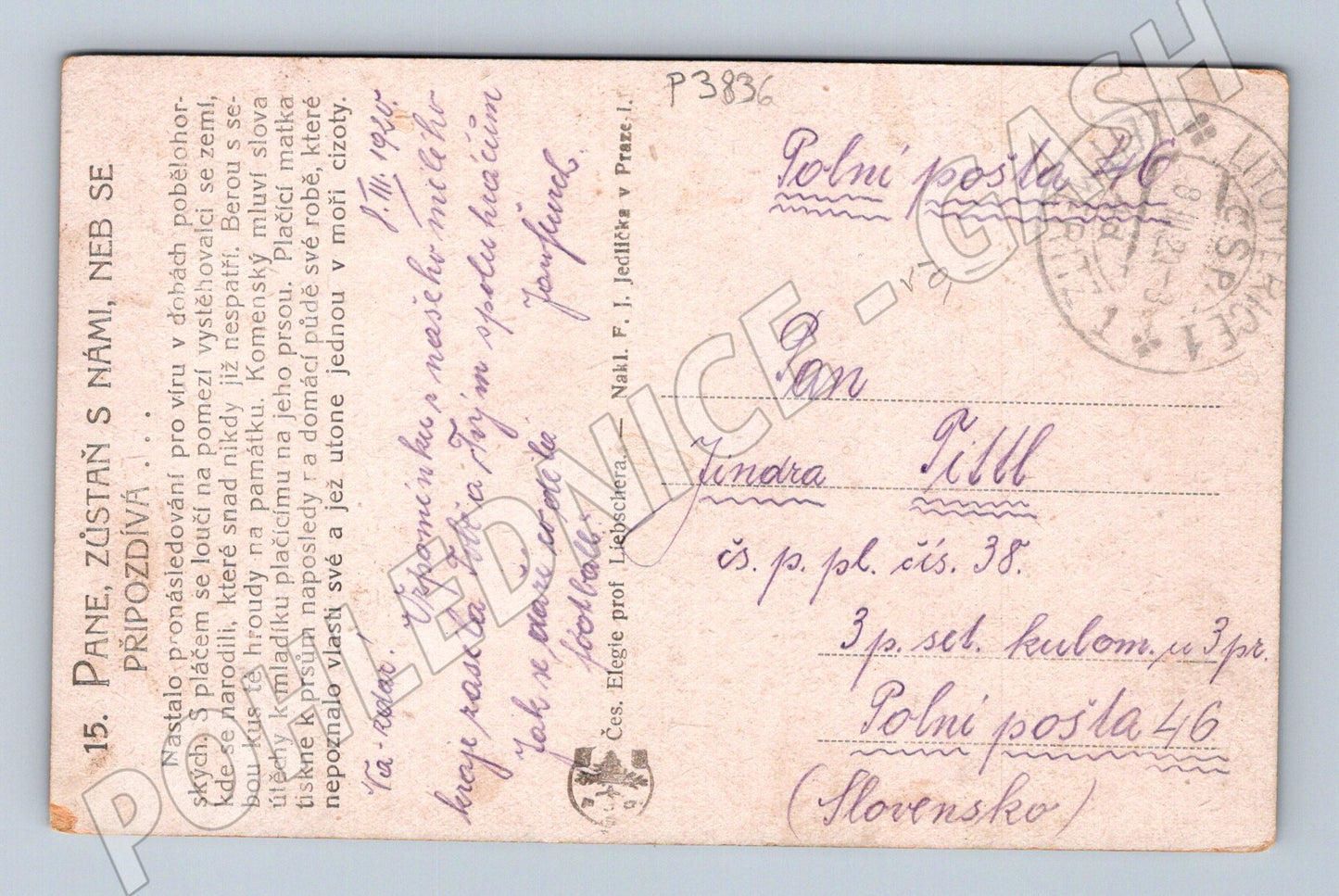 Pohlednice Alegorická vlastenecká scéna 1914 (P3836)