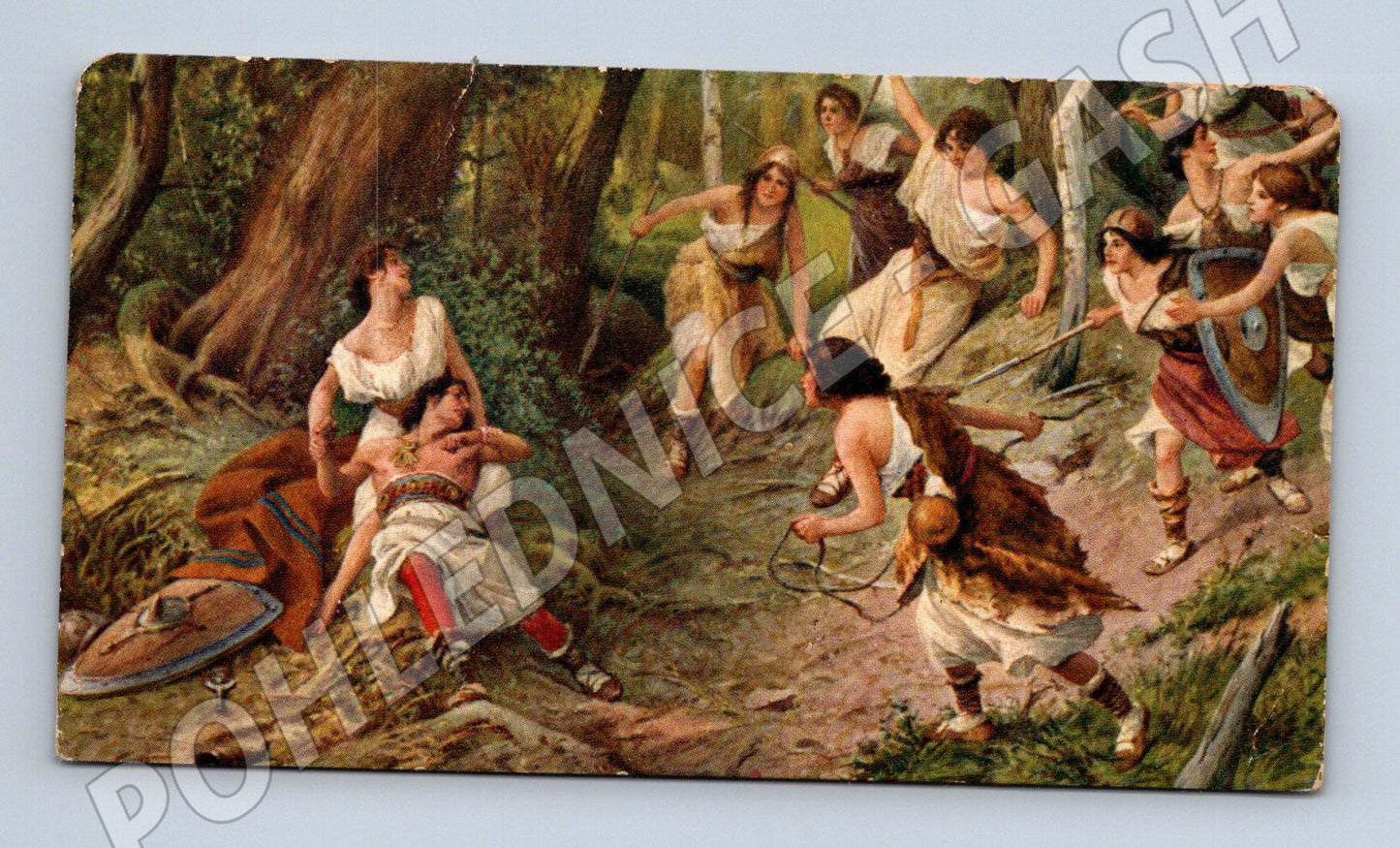 Pohlednice bojující ženy Venc. Černý (P3837)