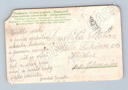 Pohlednice Květinové srdce modřenky (P3840)