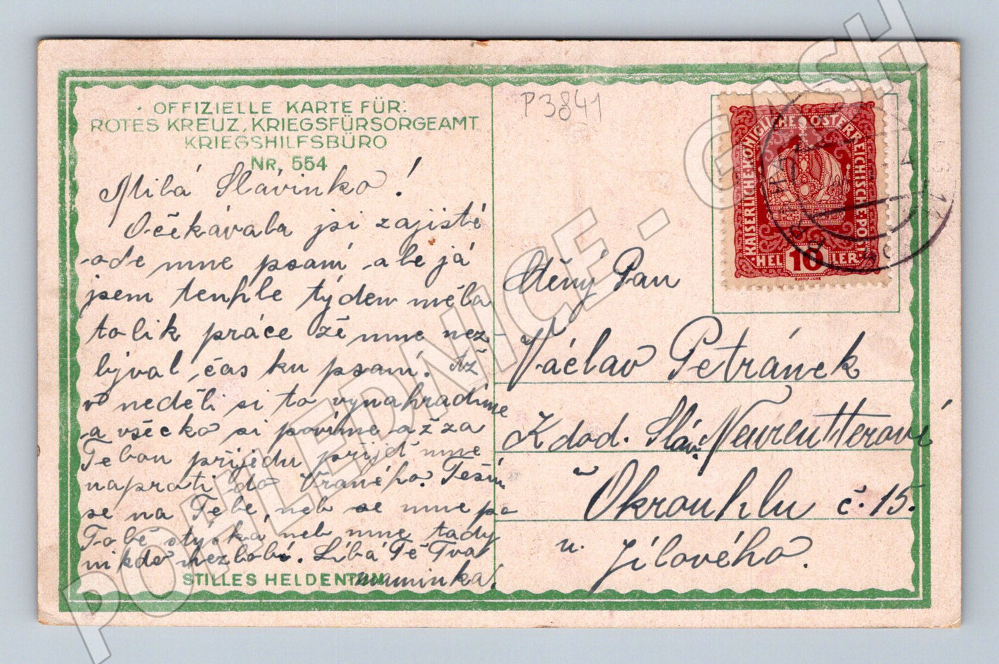 Pohlednice venkovský motiv soumrak I. sv. válka (P3841)