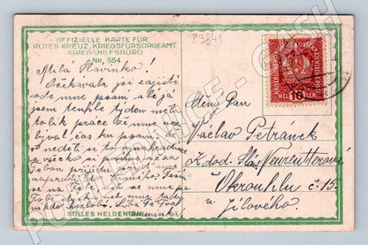 Pohlednice venkovský motiv soumrak I. sv. válka (P3841)