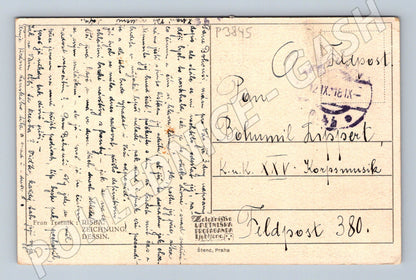Pohlednice Rakousko-Uhersko portrét ženy Feldpost 1918 (P3845)