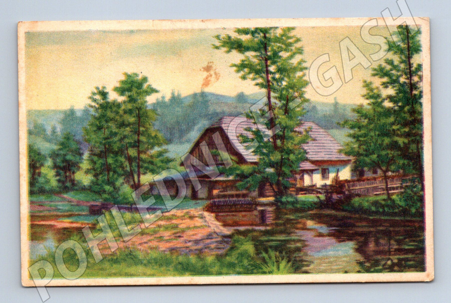 Pohlednice Radlice U mlýna malíř R. K. Pavlík (P3875)