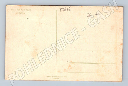 Pohlednice Radlice U mlýna malíř R. K. Pavlík (P3875)
