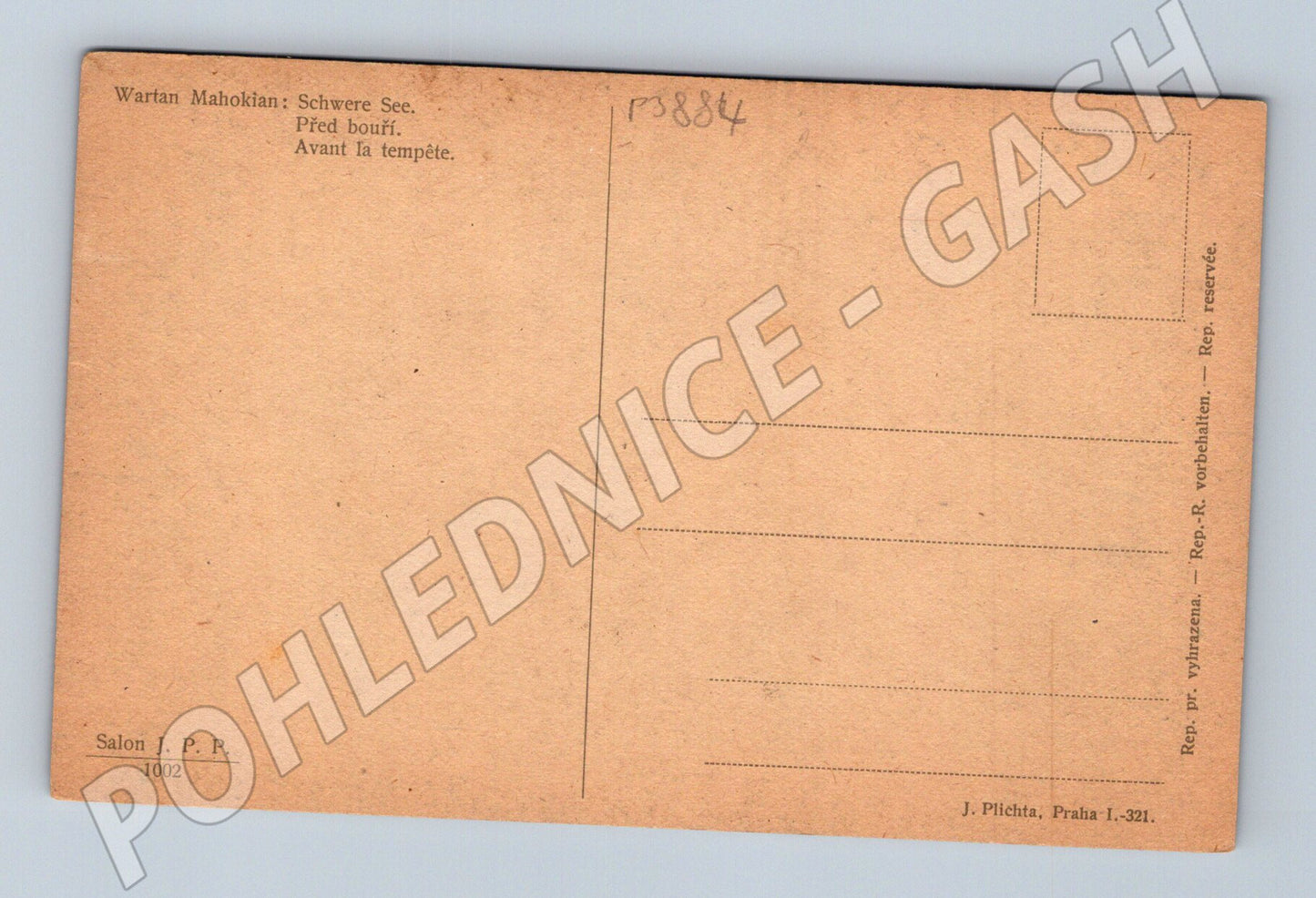 Pohlednice Wartan Mahokian Bouřlivé moře (P3884)