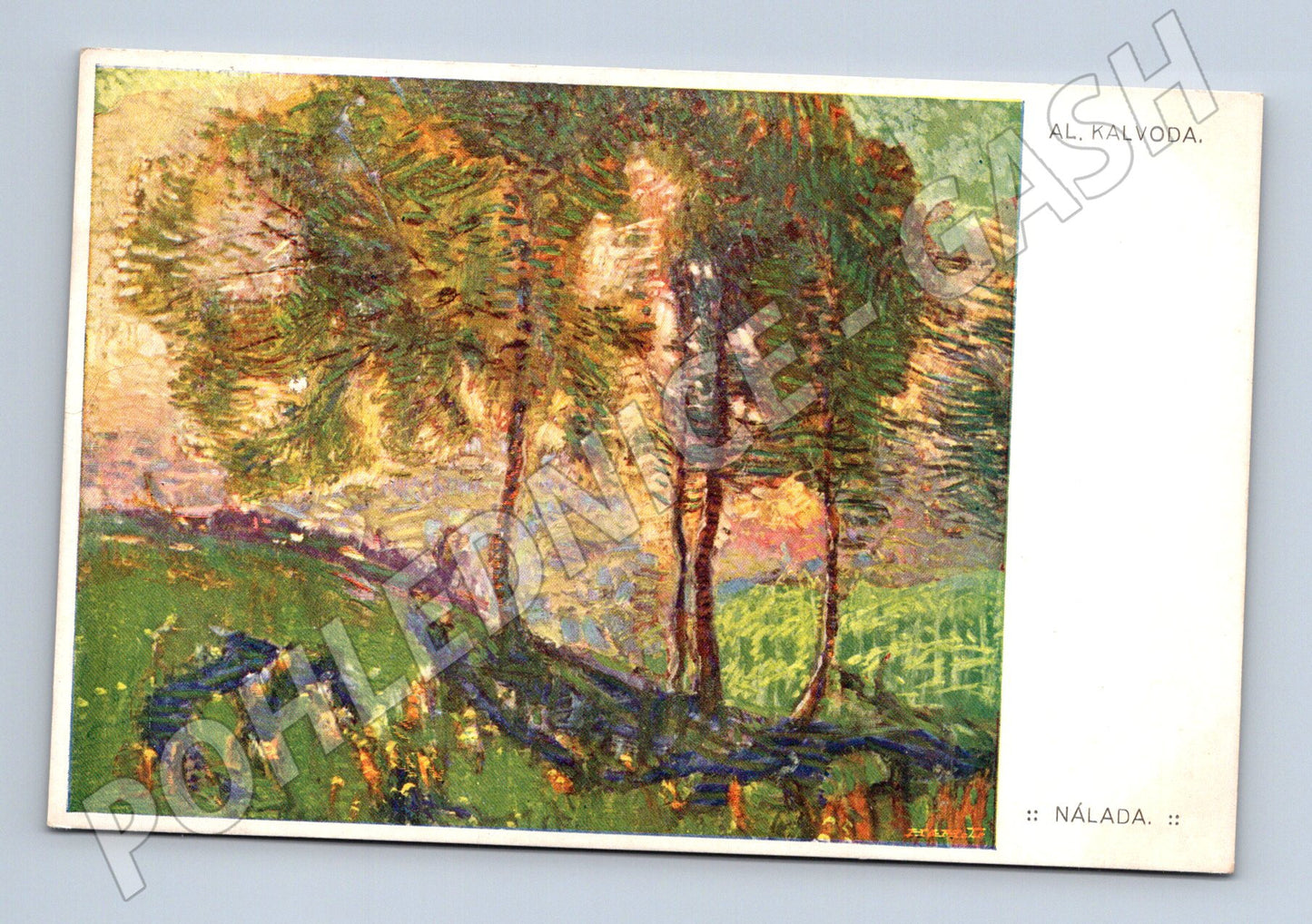 Pohlednice Al. Kalvoda obraz Nálada (P3895)
