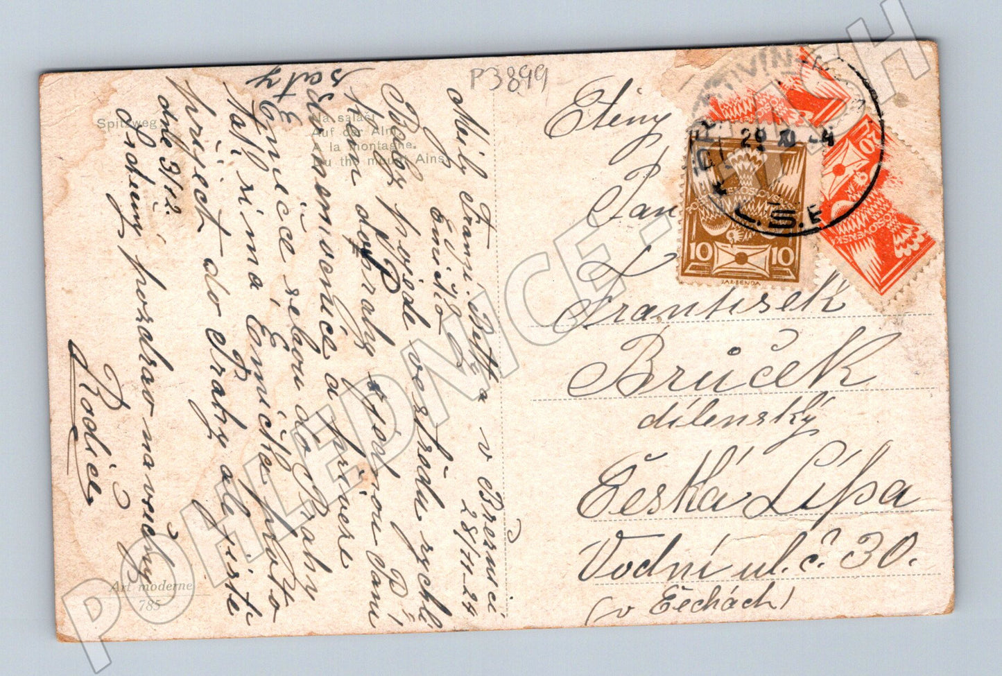 Pohlednice Jaderské moře pobřeží postavy 1918 (P3899)