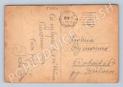 Pohlednice zimní krajina borovice 1943 (P3904)
