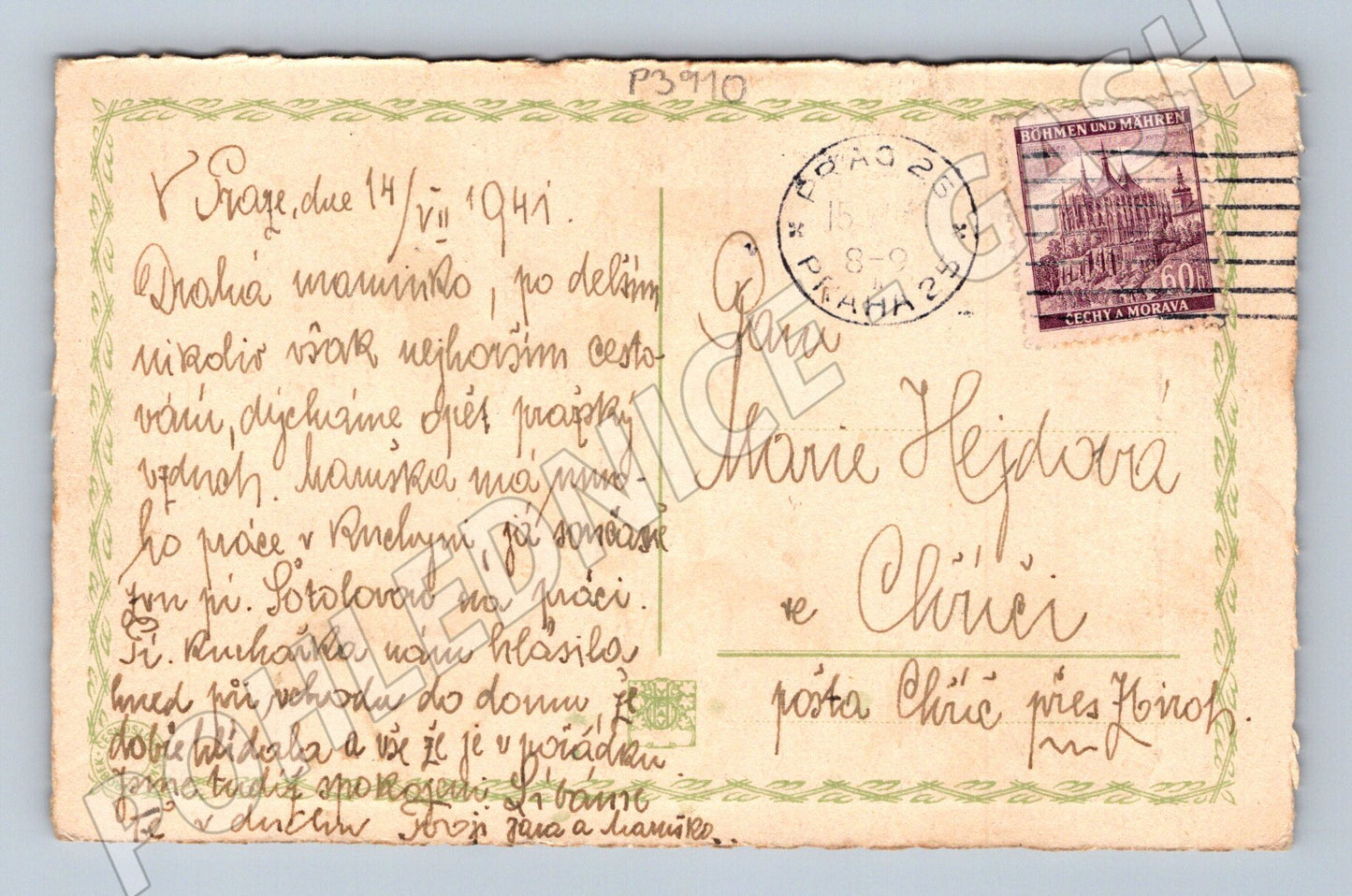 Pohlednice Pri měsíčku C. Kotyzan 1941 (P3910)