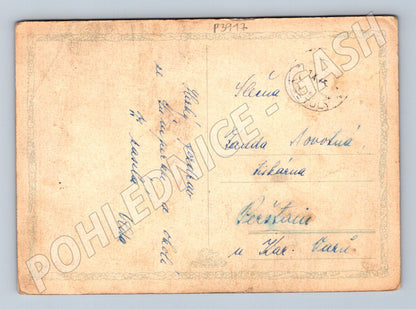 Pohlednice Slovensko/Morava venkovská scéna 1937 (P3917)