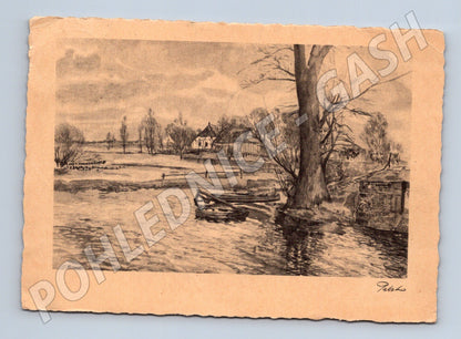 Pohlednice Německo venkovská krajina 1944 (P3923)