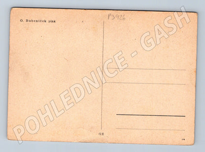 Pohlednice Krajina s mořskou zátokou O. Bubeníček (P3926)