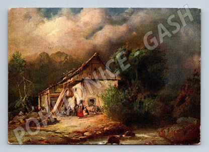 Pohlednice malba Josef Navrátil horská chalupa (P3928)