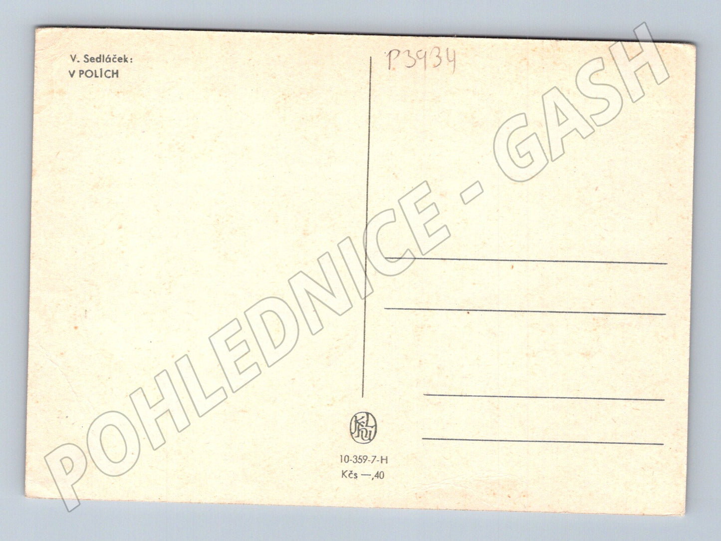 Pohlednice V polích malba Věra Sedláčková (P3934)