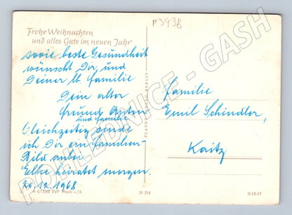 Pohlednice Německo Vánoční motiv 1968 (P3938)