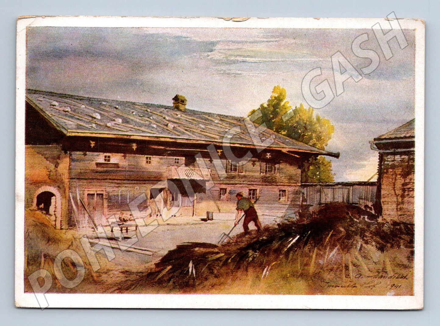 Pohlednice Rakousko Bauernhof St. Marienkirchen 1941 (P3940)