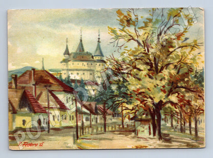 Pohlednice Slovensko Bojnice zámek a město (P3944)