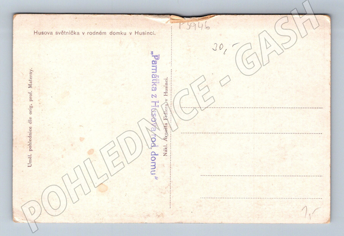 Pohlednice Husinec Husova světnička (P3946)