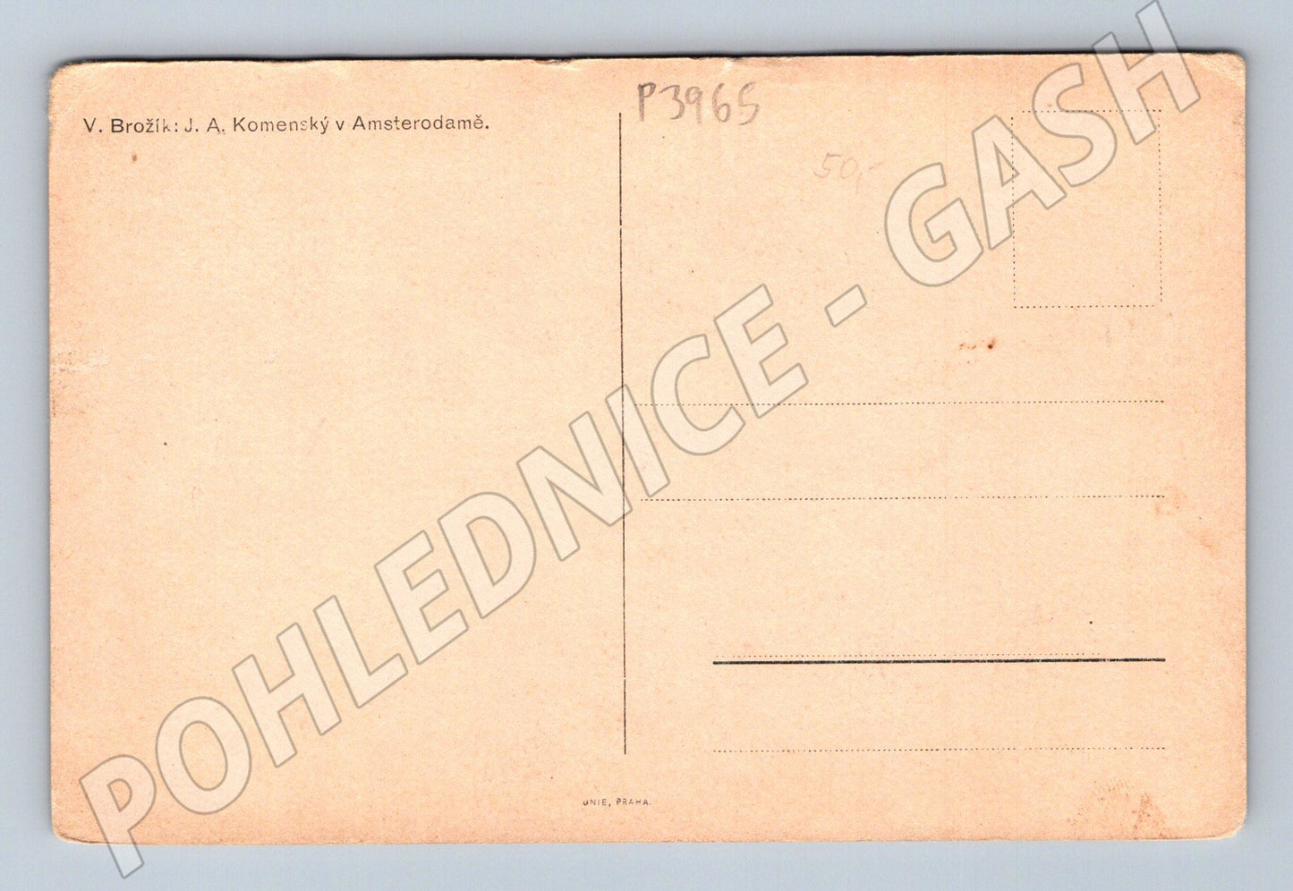 Pohlednice Holandsko J. A. Komenský v Amsterdamě (P3965)