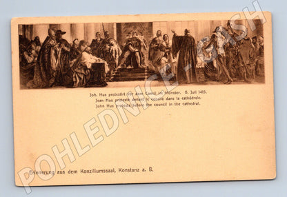 Pohlednice Německo Jan Hus před koncilem v Kostnici (P3966)