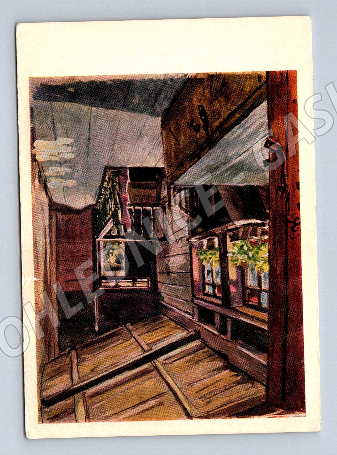 Pohlednice Rusko Gorkého dům Kashirin interiér 1968 (P3983)