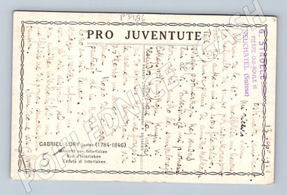 Pohlednice Švýcarsko Interlaken lesní práce (P3986)