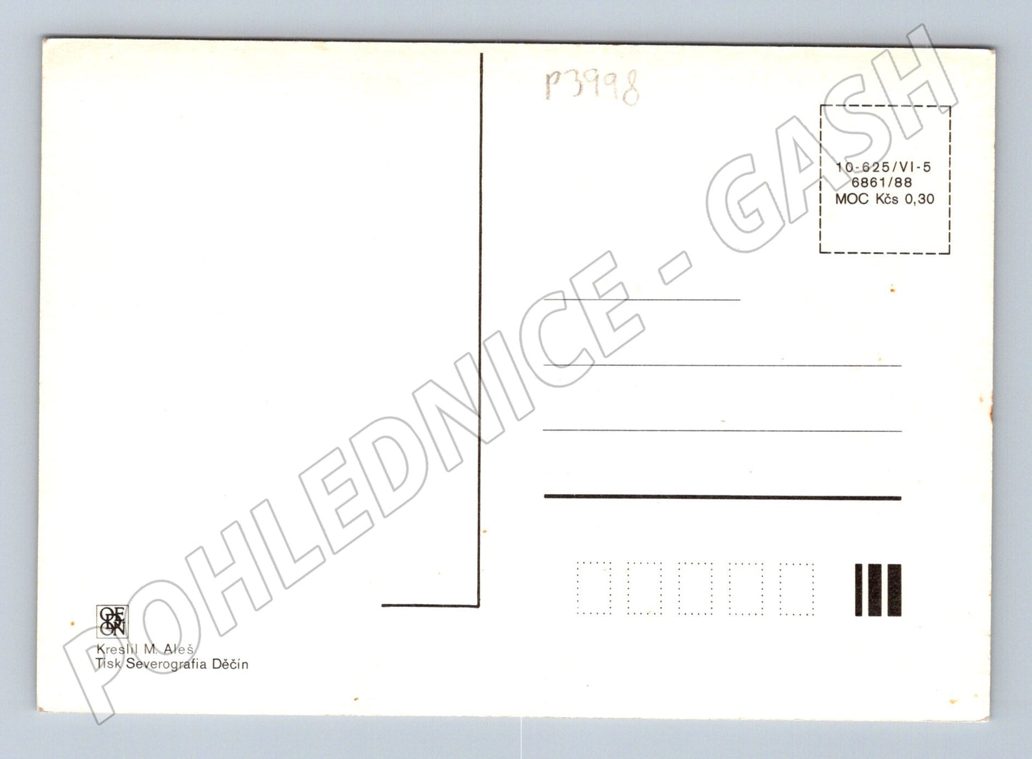 Pohlednice Na racích kresba M. Aleš 1968 (P3998)