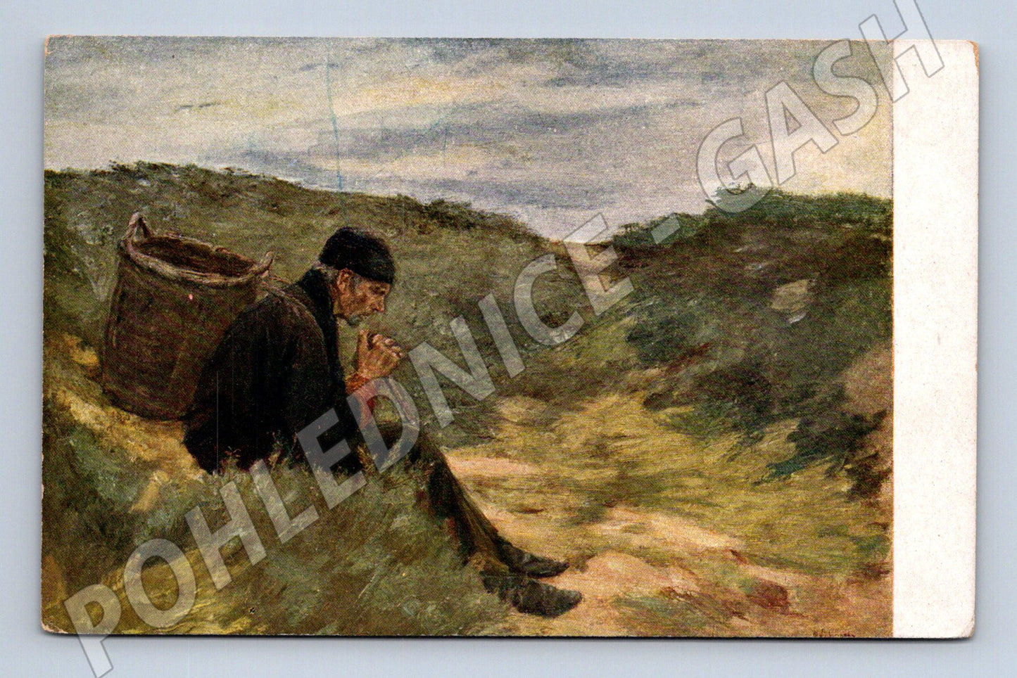 Pohlednice Německo Max Liebermann Mann in den Dünen (P4008)