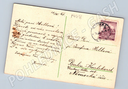 Pohlednice Zimní krajina borovice 1941 (P4018)