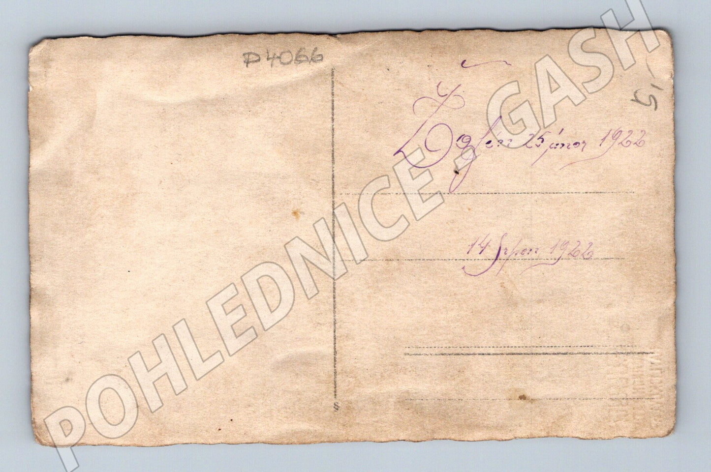 Pohlednice Hradec Králové žena s vějířem 1926 (P4066)