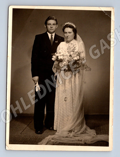 Stará fotografie svatební pár (P4088)