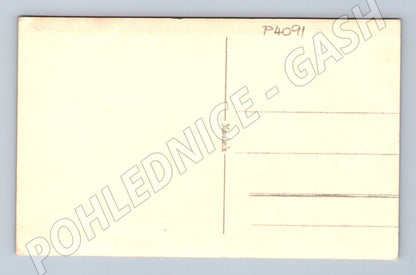 Pohlednice Portrét mladého páru s květinami (P4091)