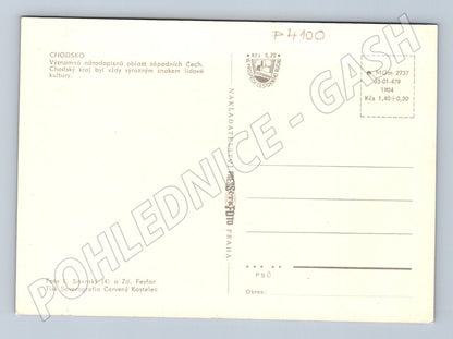 Pohlednice Chodsko lidové kroje a hudebníci (P4100)