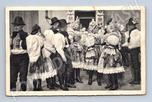 Pohlednice Uhersko lidové kroje Velikonoce (P4103)