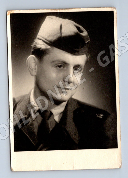 Stará fotografie Litoměřice mladý muž v uniformě 1959 (P4111)