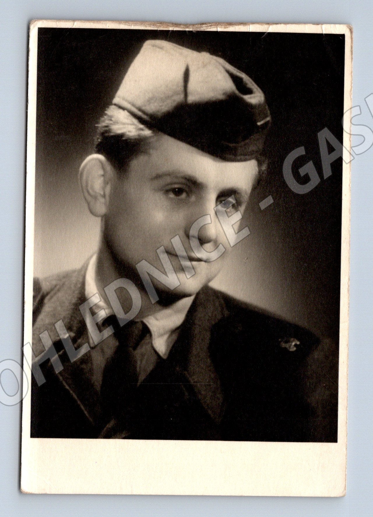 Stará fotografie muž v čepici (P4113)