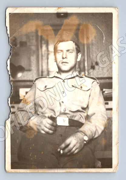 Stará fotografie muž v uniformě (P4121)