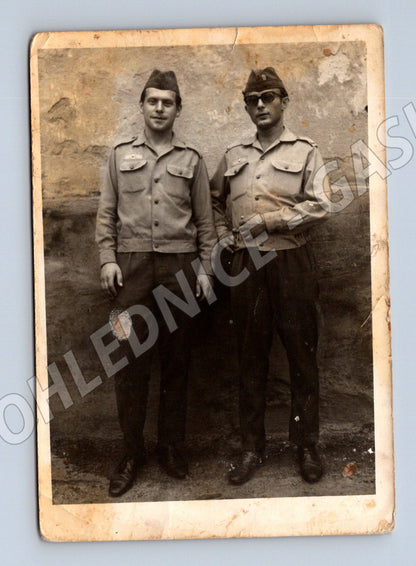 Stará fotografie dva muži v uniformách (P4123)