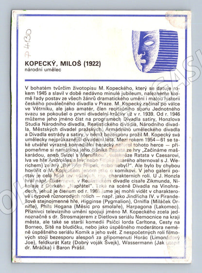 Pohlednice herec Miloš Kopecký (P4130)