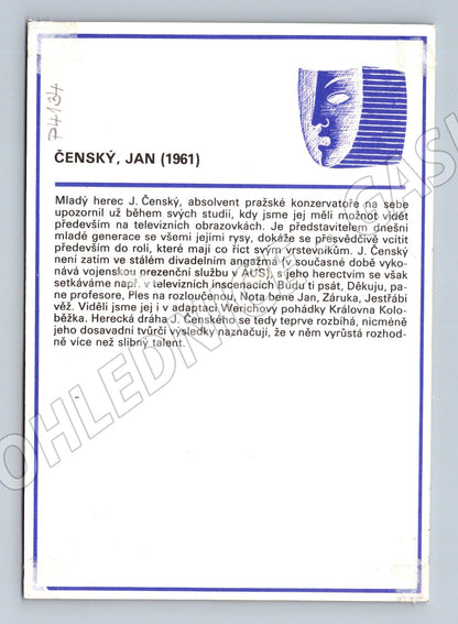 Pohlednice Jan Čenský herec portrét (P4134)