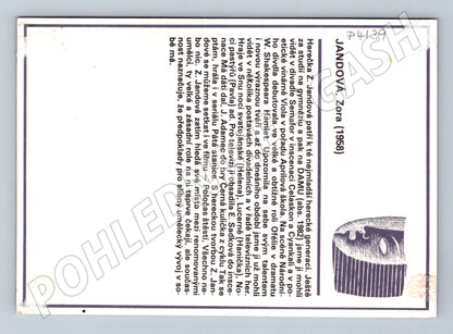 Pohlednice Zora Jandová portrét herečky (P4139)