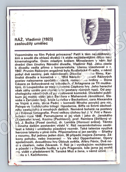 Pohlednice Vladimír Ráz portrét (P4141)